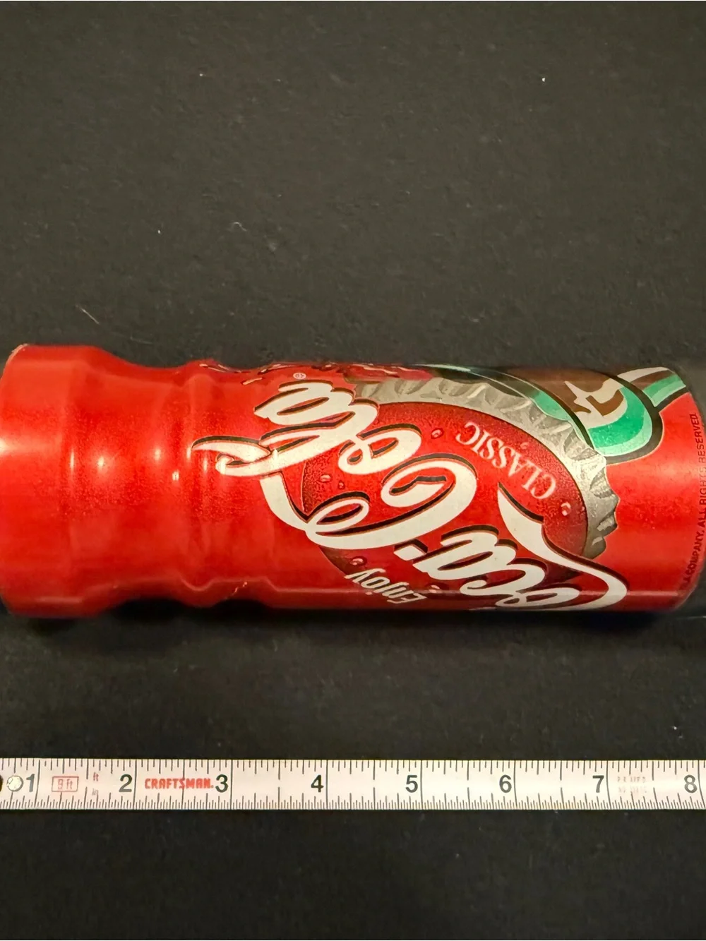 Vintage Coca-Cola Aluminum Can Tumbler not top